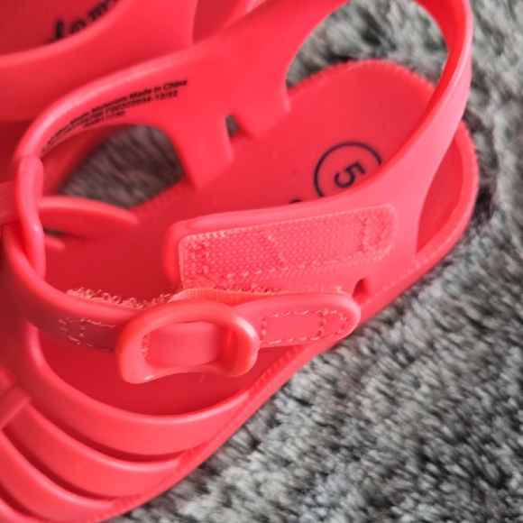 Cat & Jack Kids Neon Pink Sandals - Picture 4 of 6